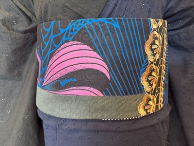 画像1: 半幅帯　アフリカンA 　1点物
