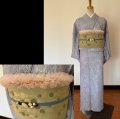 帯飾り　ピンク水玉ベージュ　1点物