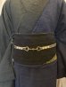 画像2: 帯締め　紺ｘパール　1点物 (2)