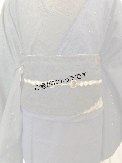 画像2: 帯締め　茶ｘパール　1点物