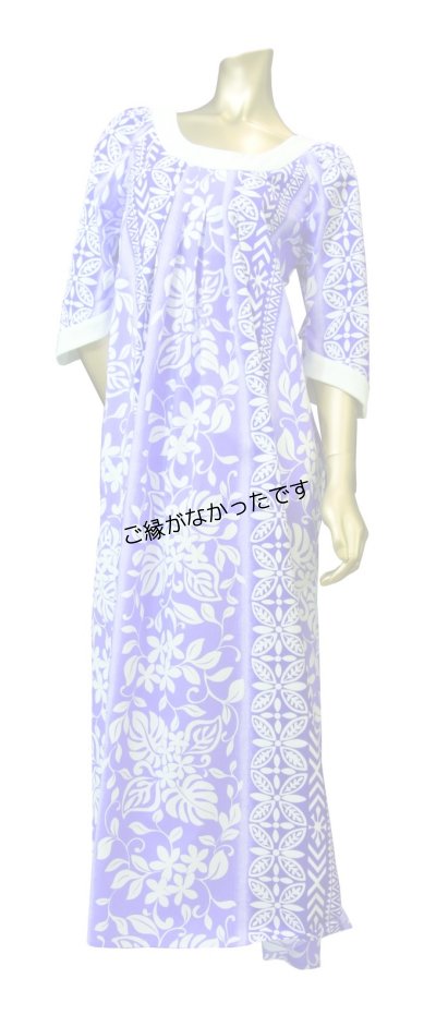 画像3: ハワイ生地ドレス YK-132ブルーミスト