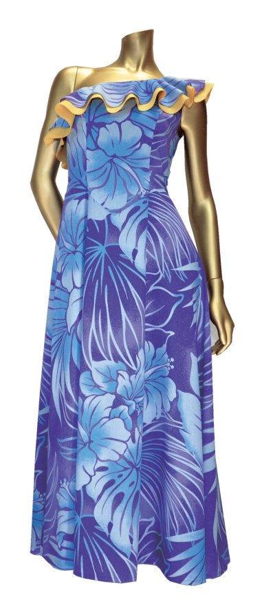 画像1: ハワイ生地ドレス 