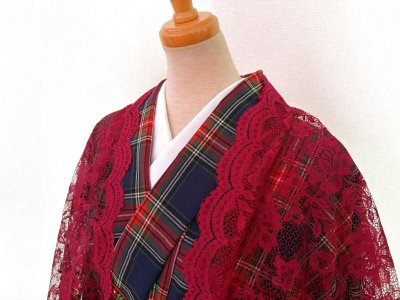 画像3: レースももんがコート＜ワインレッド＞　