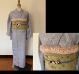 画像: 帯飾り　ピンク白ベージュ　1点物