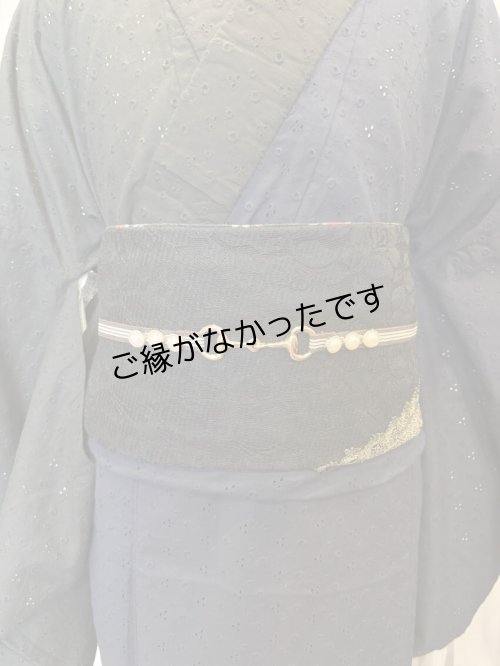 画像2: 帯締め　茶ｘパール　1点物