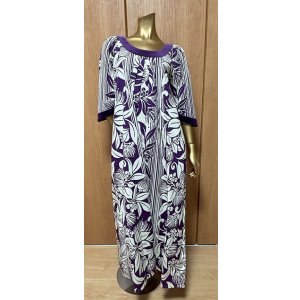 画像: ハワイ生地ドレス YK-132ブルーミスト