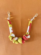 画像: 羽織紐　黄赤花　1点物