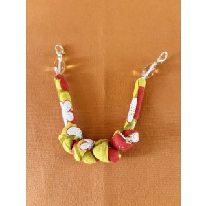 画像: 羽織紐　黄赤花　1点物