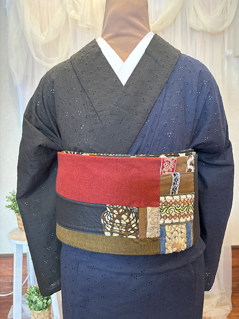 画像2: 半幅帯　アフリカンA 　1点物