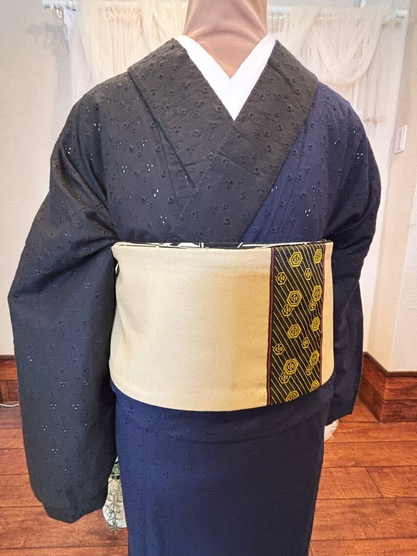 画像2: 半幅帯　醤油　黒　1点物