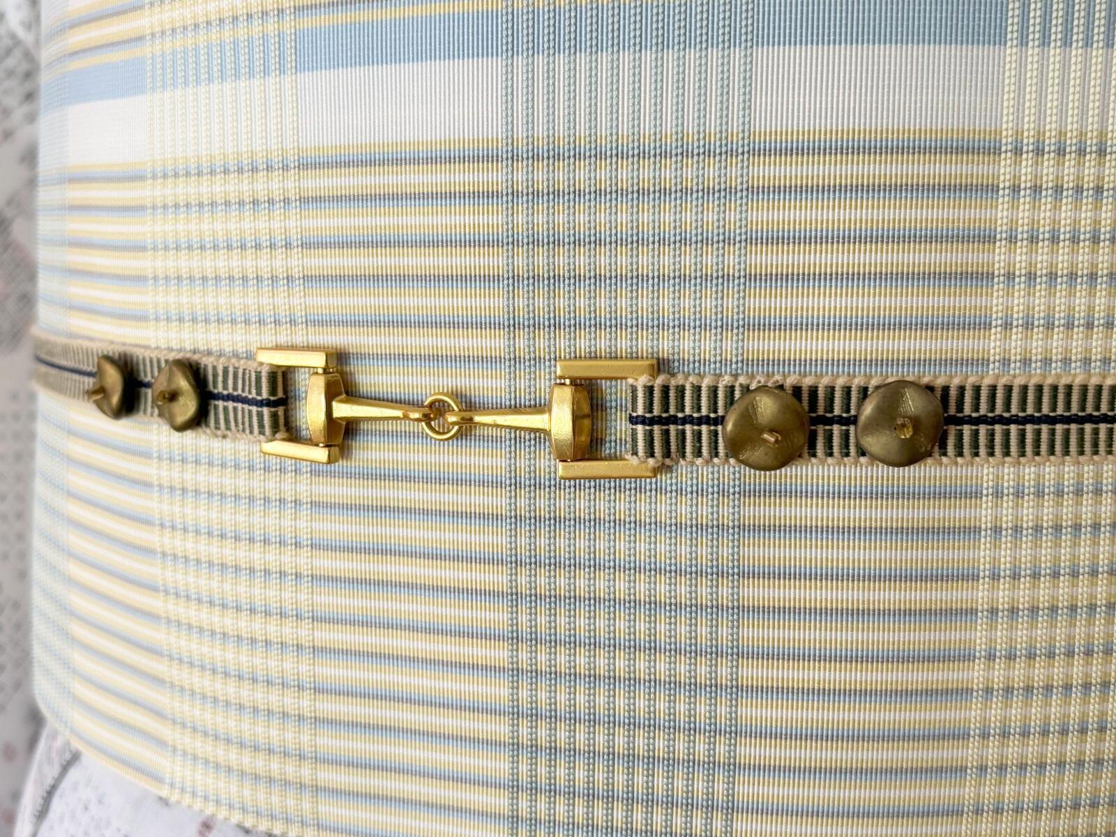 画像4: 帯締め　カーキベージュｘ丸ゴールド　1点物