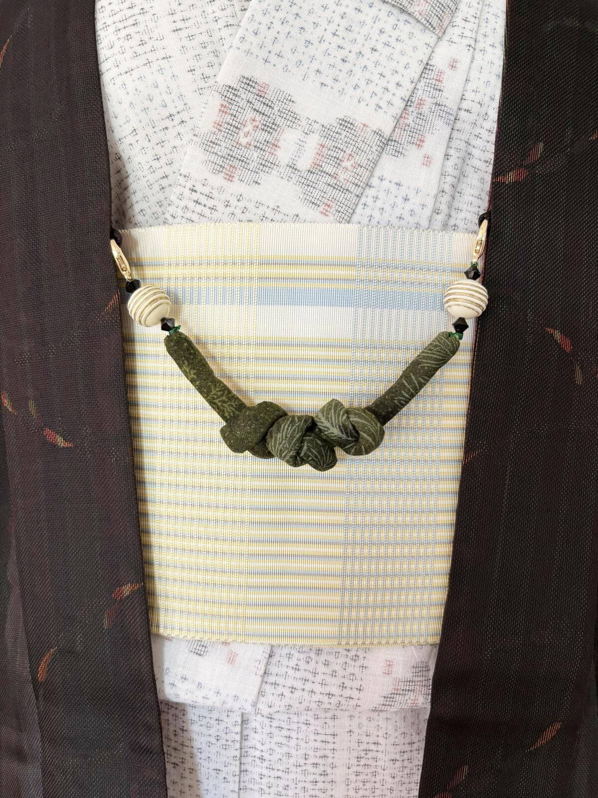 画像3: 羽織紐　グリーン　1点物