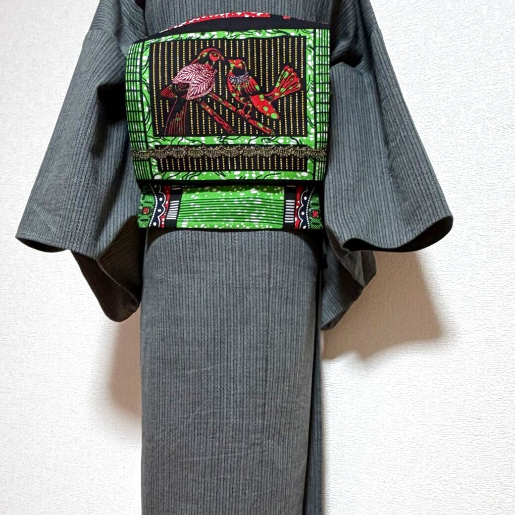 画像4: 名古屋帯＜アフリカの小鳥＞　1点物