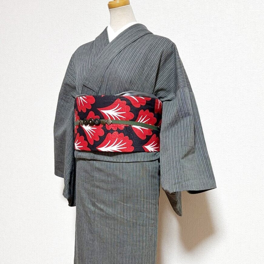 画像1: 名古屋帯＜アフリカの小鳥＞　1点物