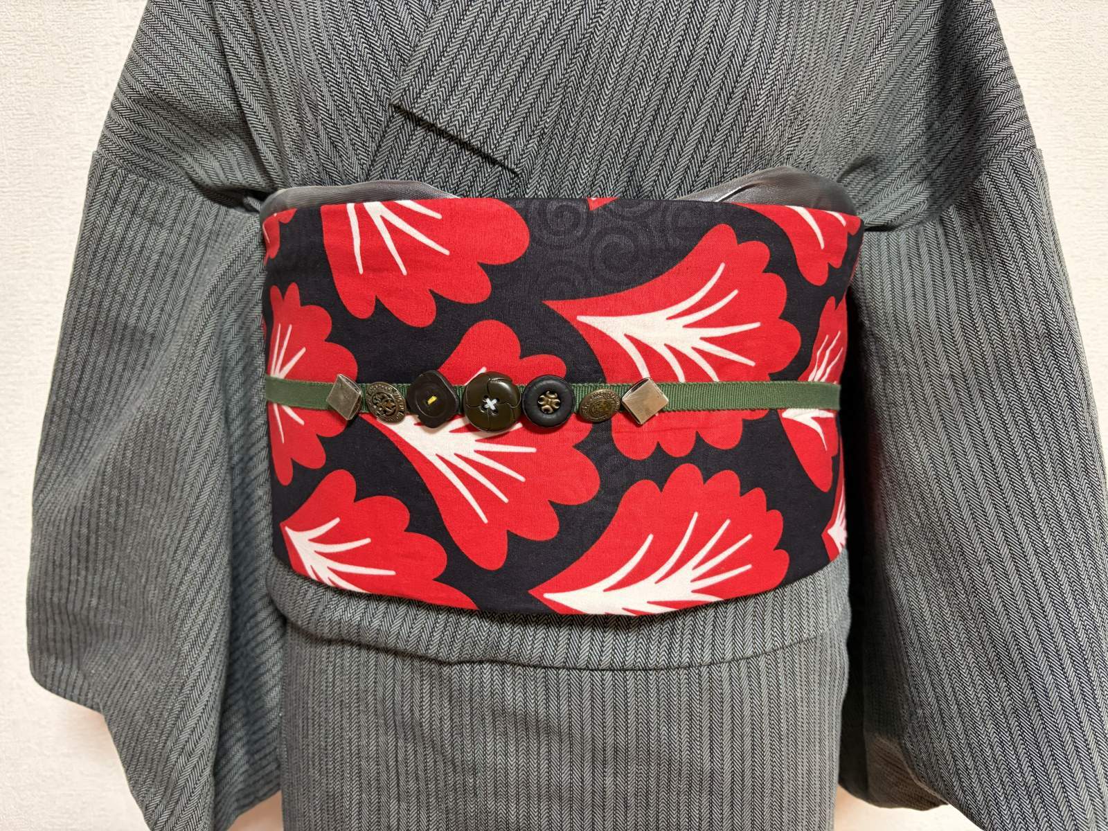 画像2: 名古屋帯＜アフリカの小鳥＞　1点物