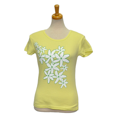 画像1: Tシャツ[Plumeria yellow]