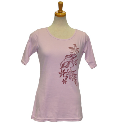 画像1: Tシャツ[Leaf of Hawaii  pink]